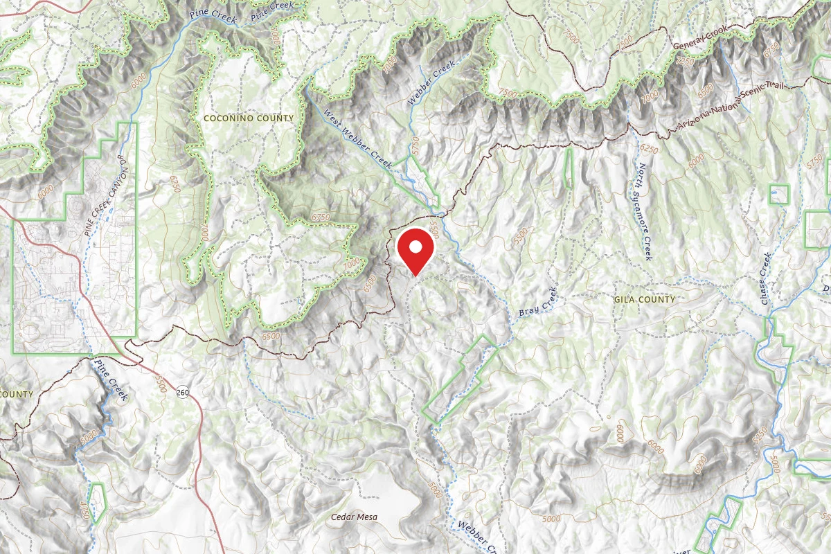 Dispersed Site near 34.3873, -111.3716
