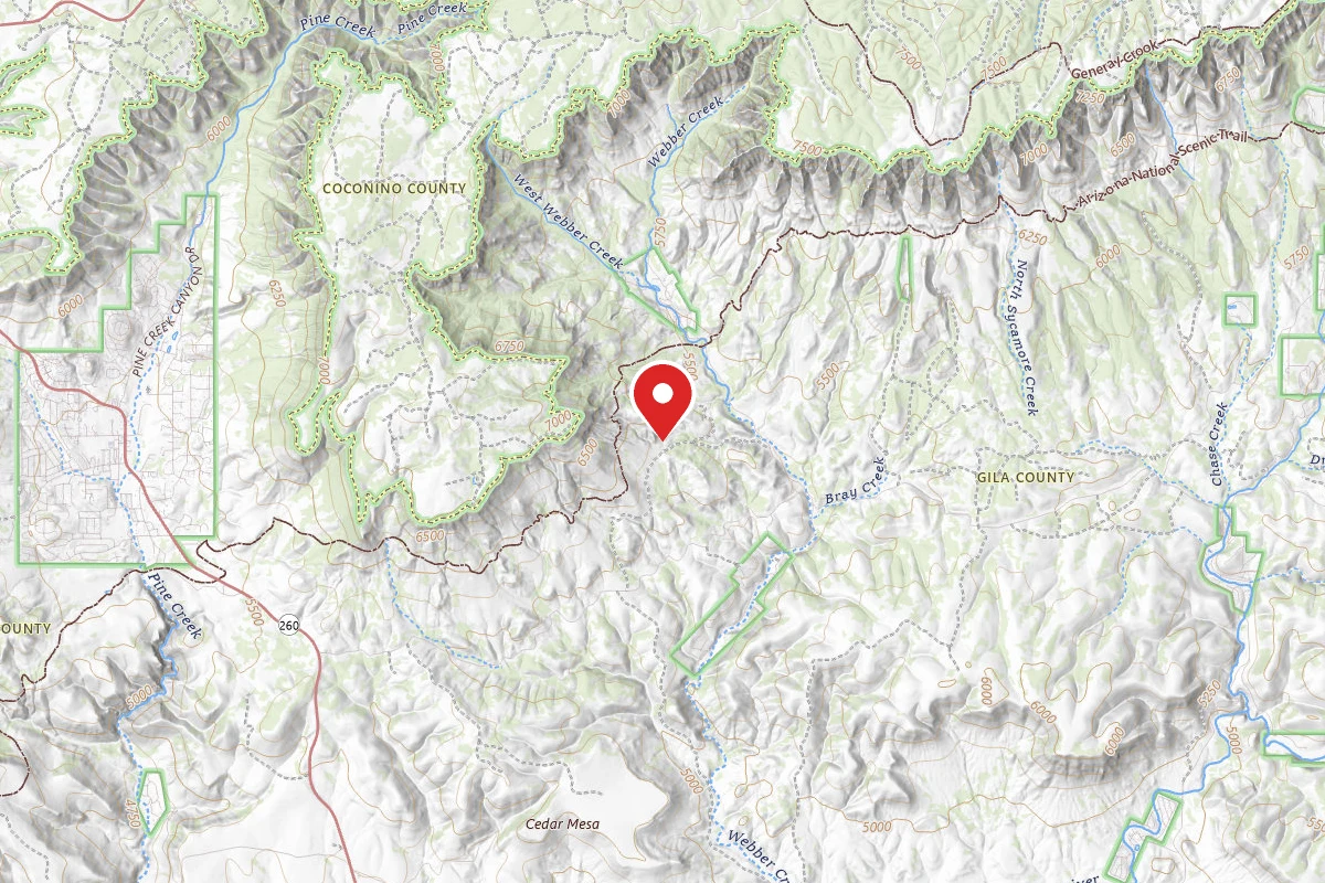 Dispersed Site near 34.3874, -111.3714