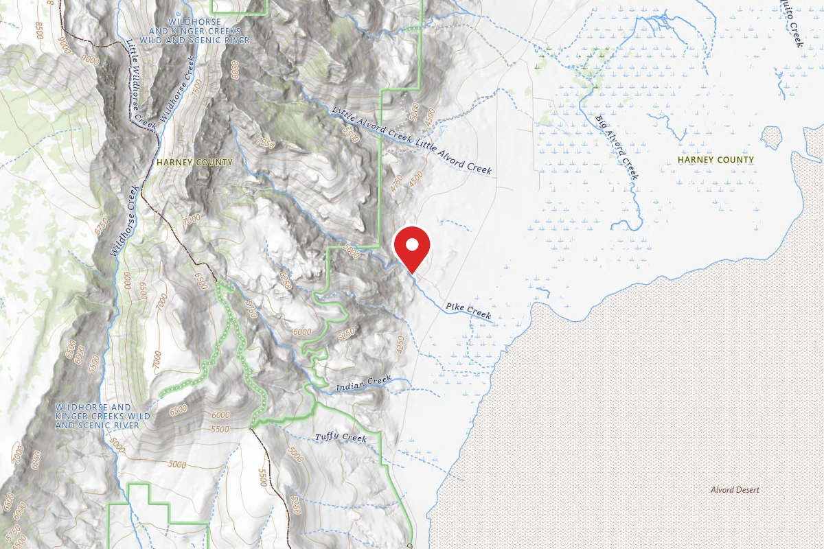 Pike Creek Primitive Camp at Alvord Hot Springs