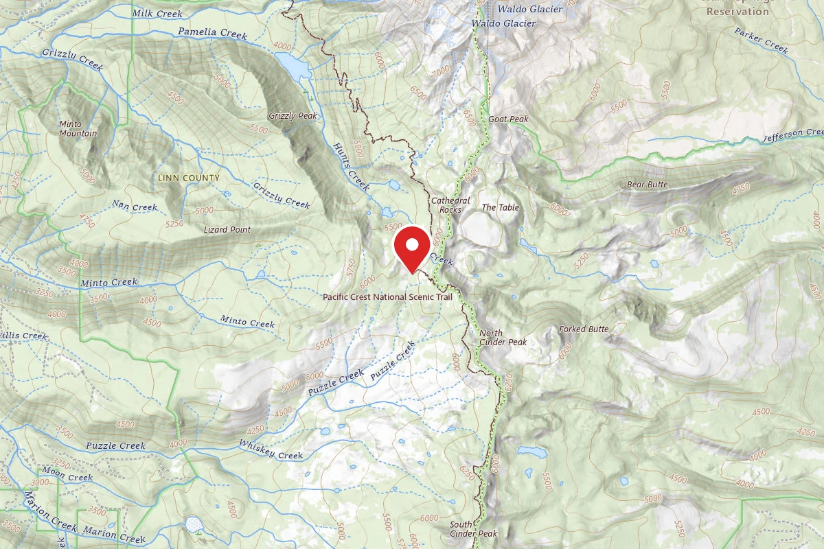 Dispersed Site near 44.6163, -121.8172