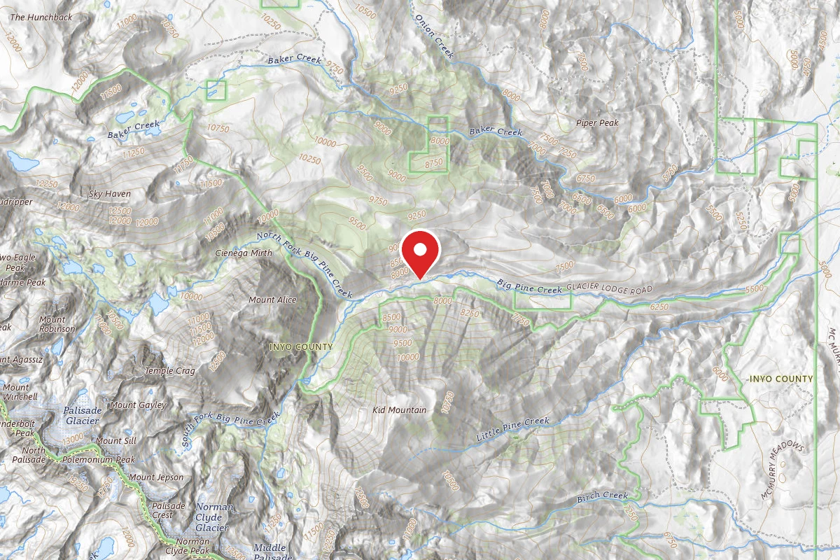 Inyo National Forest Clyde Glacier Group Camp
