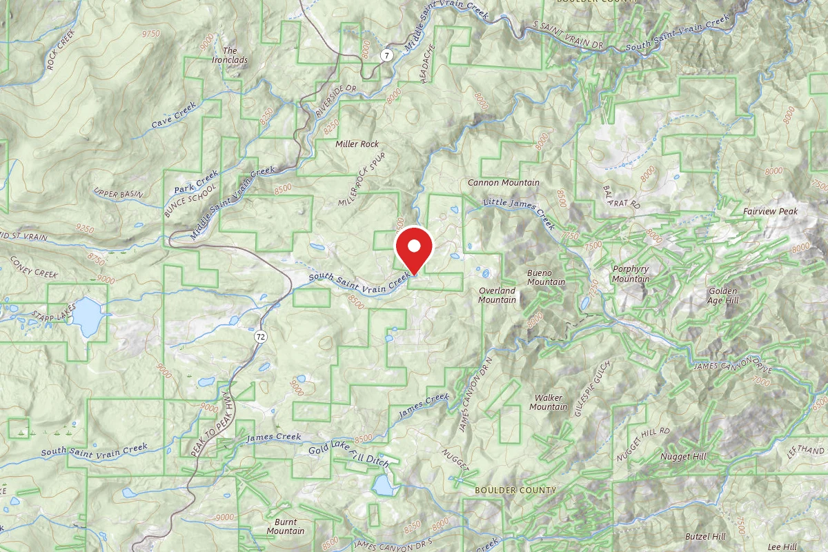 Ceran St. Vrain Trail Dispersed Camping