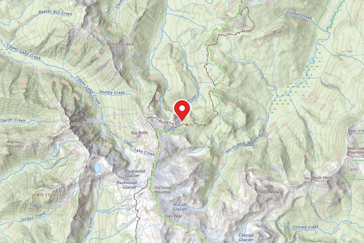 Dispersed Site near 46.5405, -121.4381