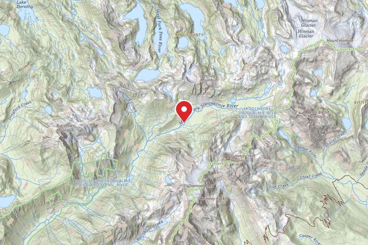 Dispersed Site near 47.5386, -121.2940