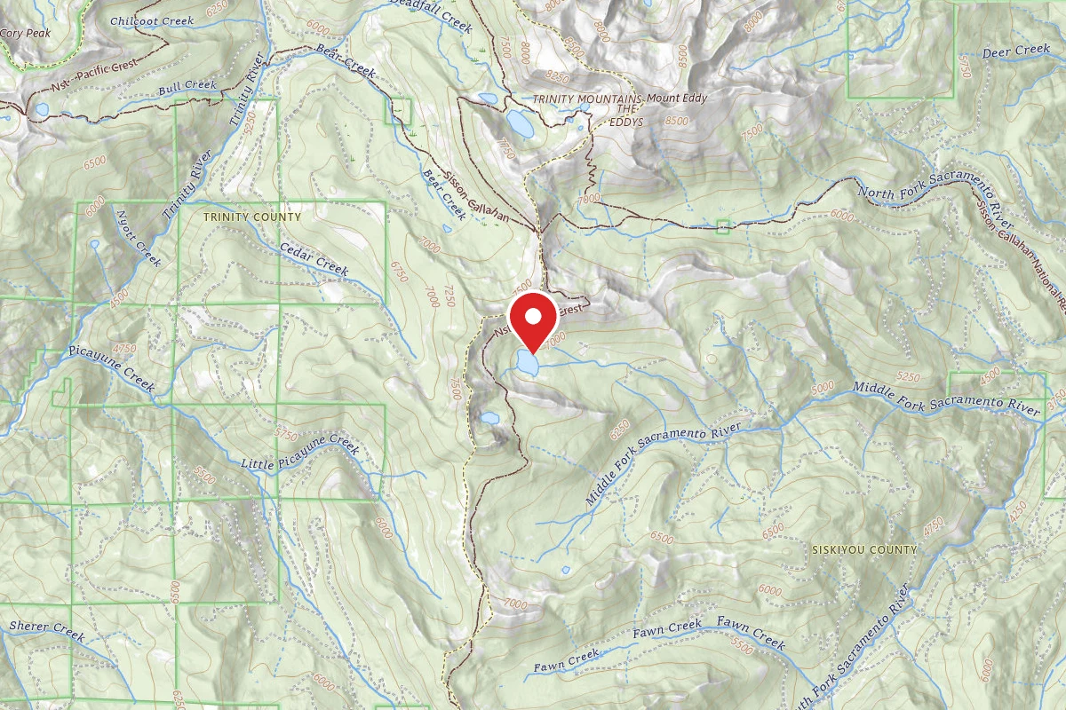 Dispersed Site near 41.2832, -122.5006