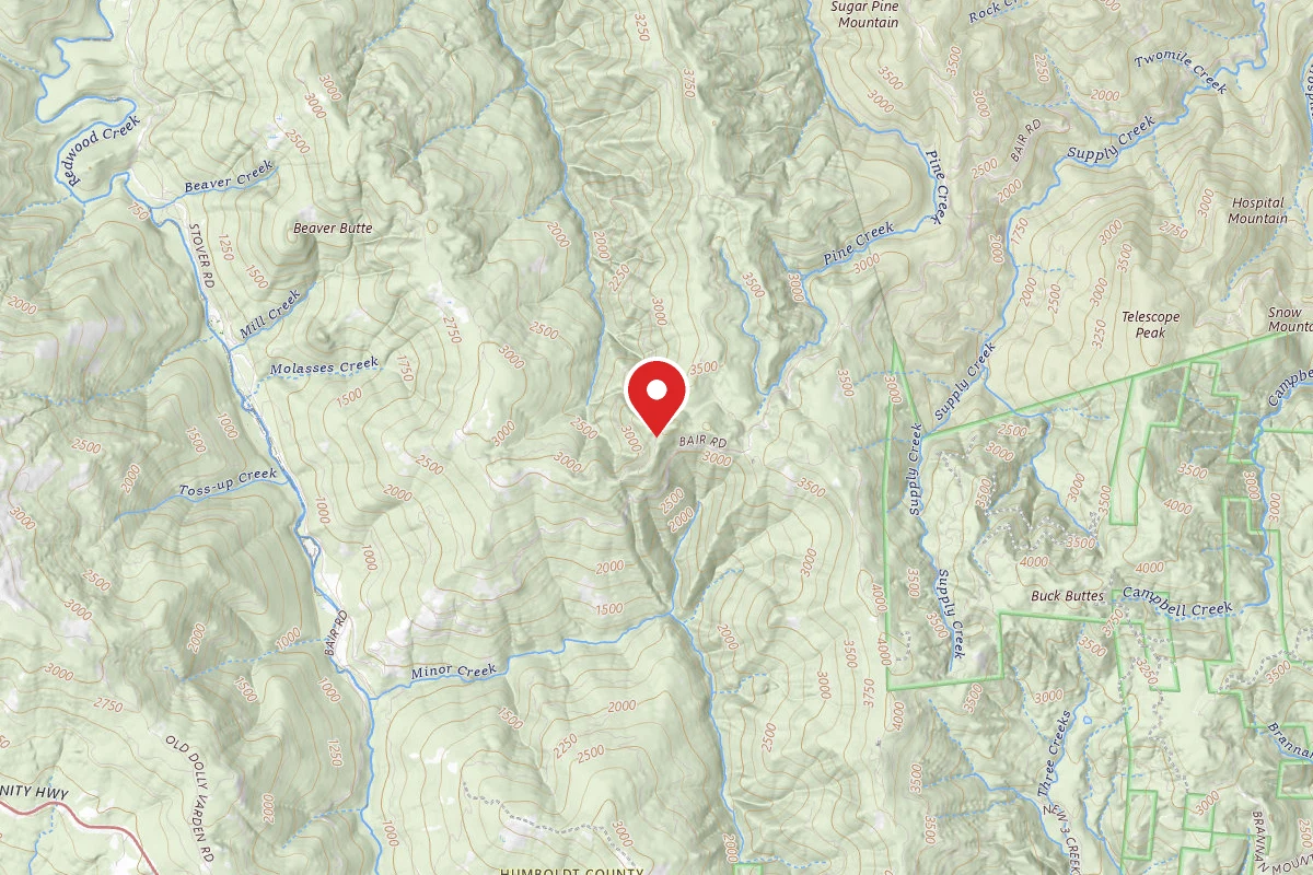Dispersed Site near 40.9915, -123.7919