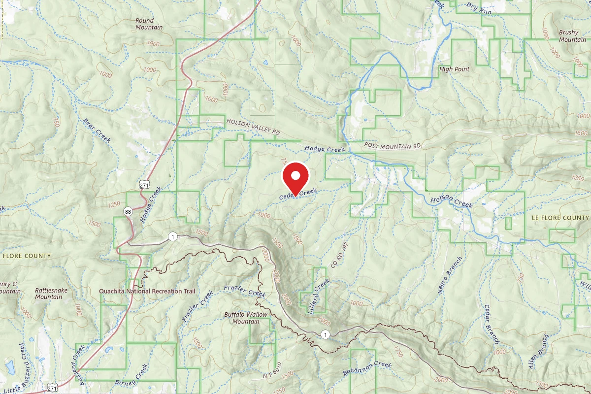 Dispersed Site near 34.8098, -94.8955