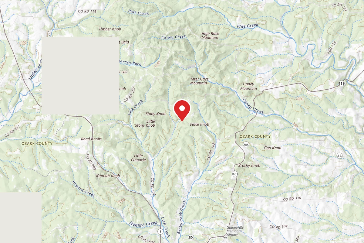 Caney Mountain Conservation Area Dispersed Camping