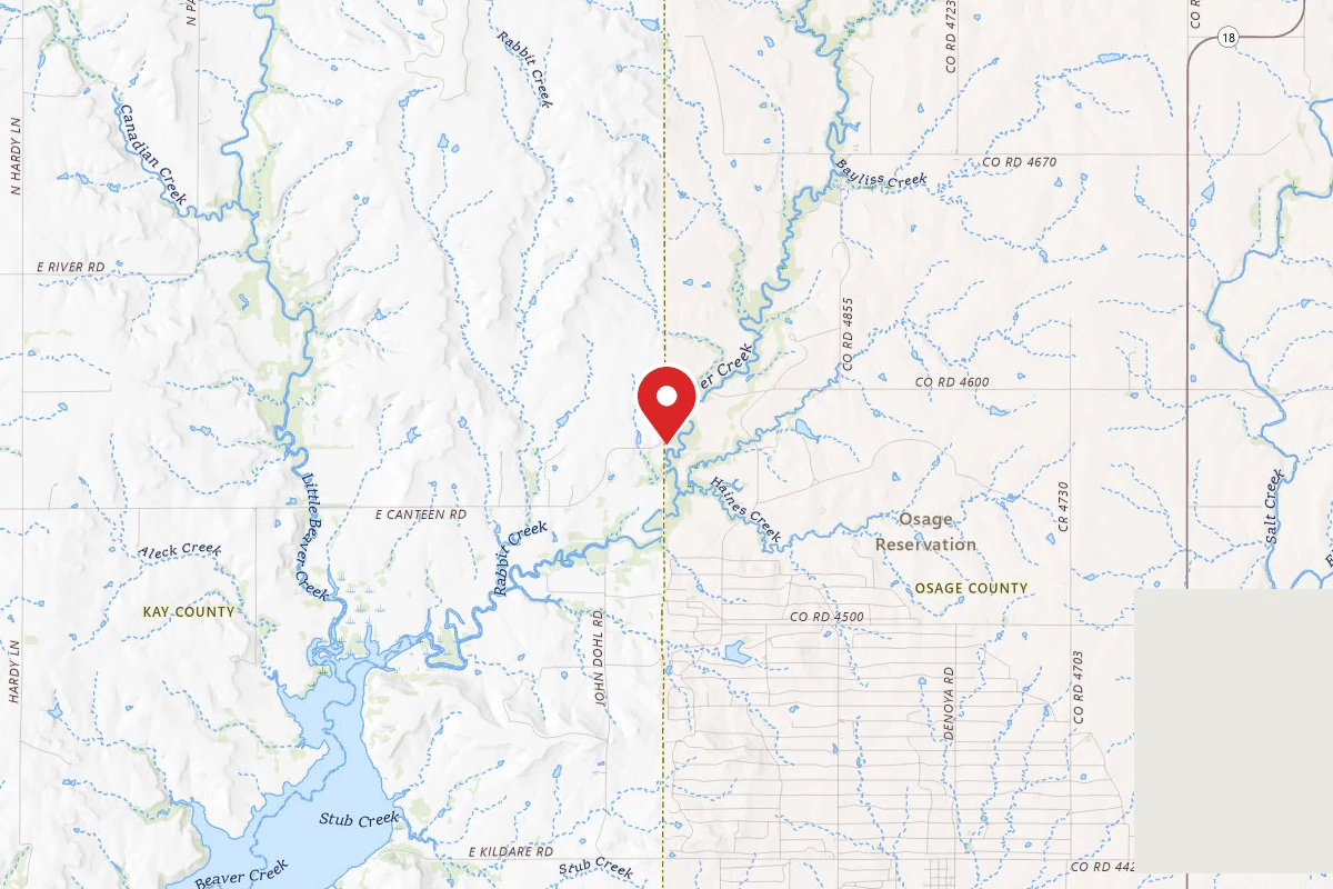 Dispersed Site near 36.8623, -96.7520