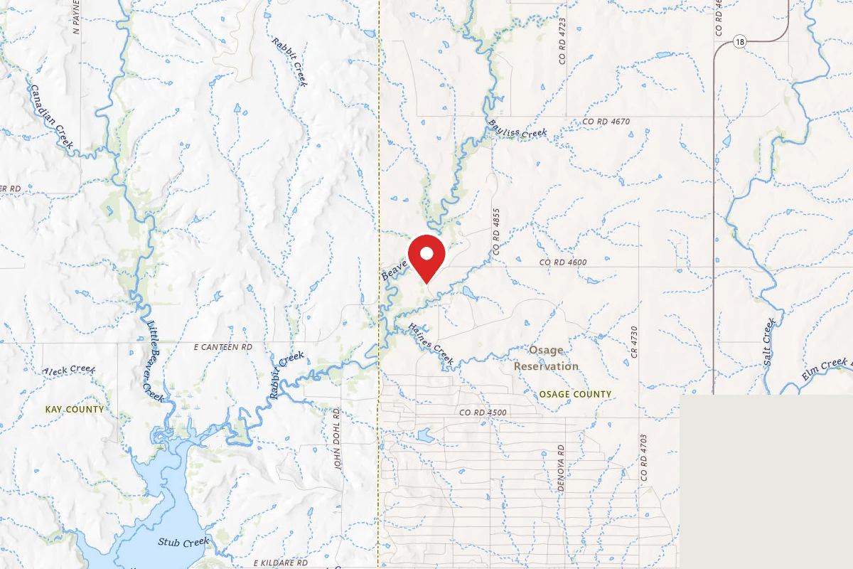 Dispersed Site near 36.8657, -96.7408