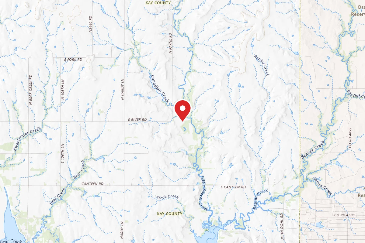 Dispersed Site near 36.8833, -96.8186