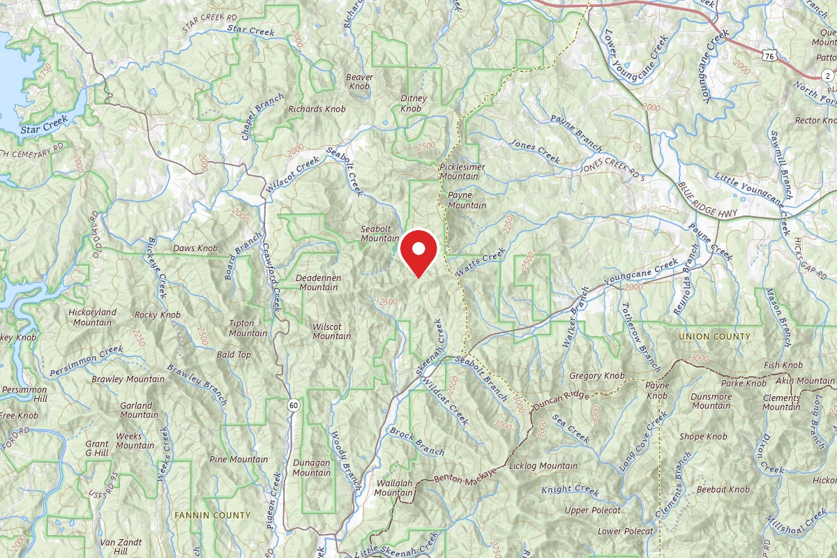 Payne Gap campsite.