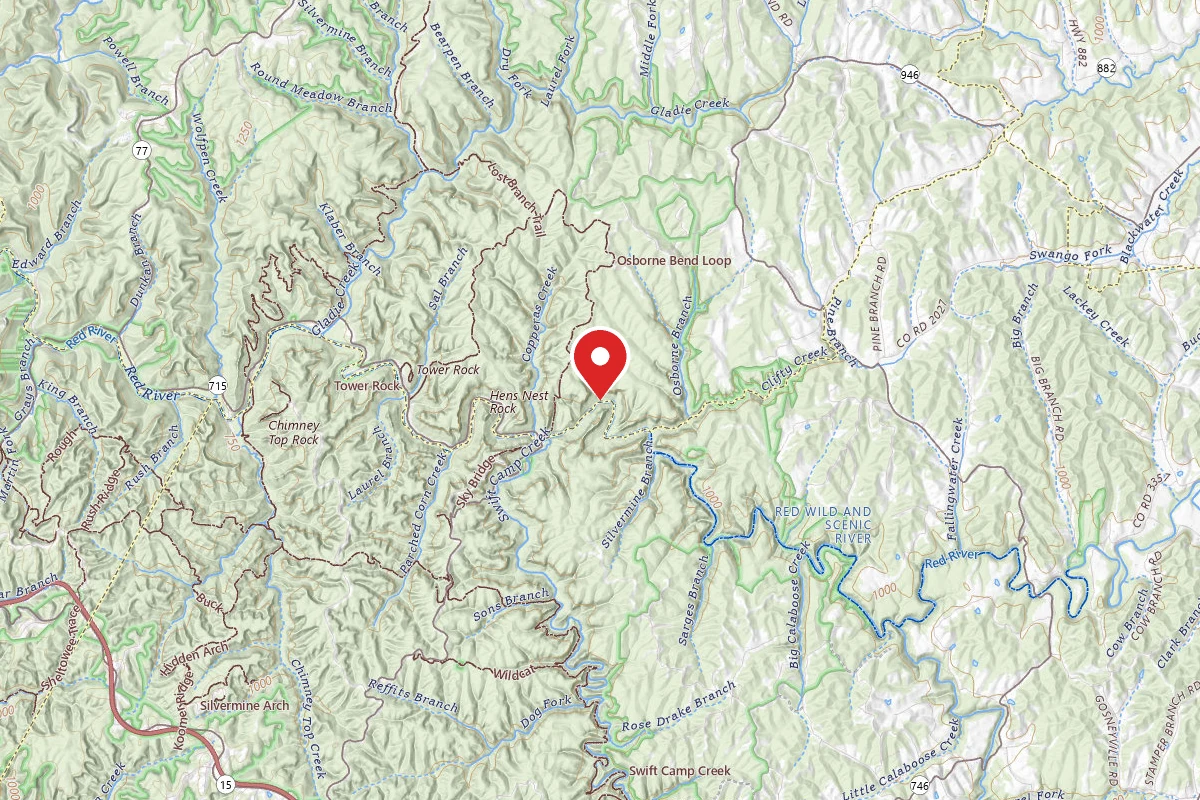 Dispersed Site near 37.8254, -83.5646