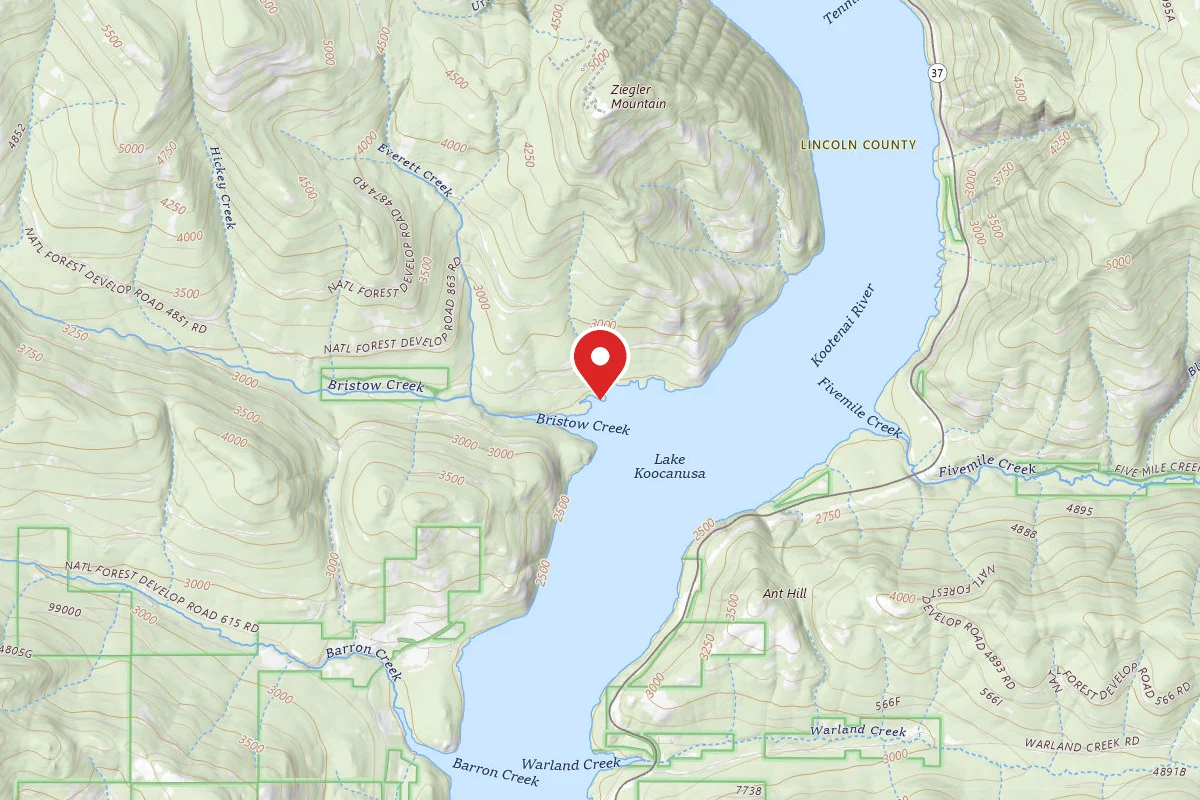 Kootenai Dispersed Campsite BRISTOW CREEK 5049B