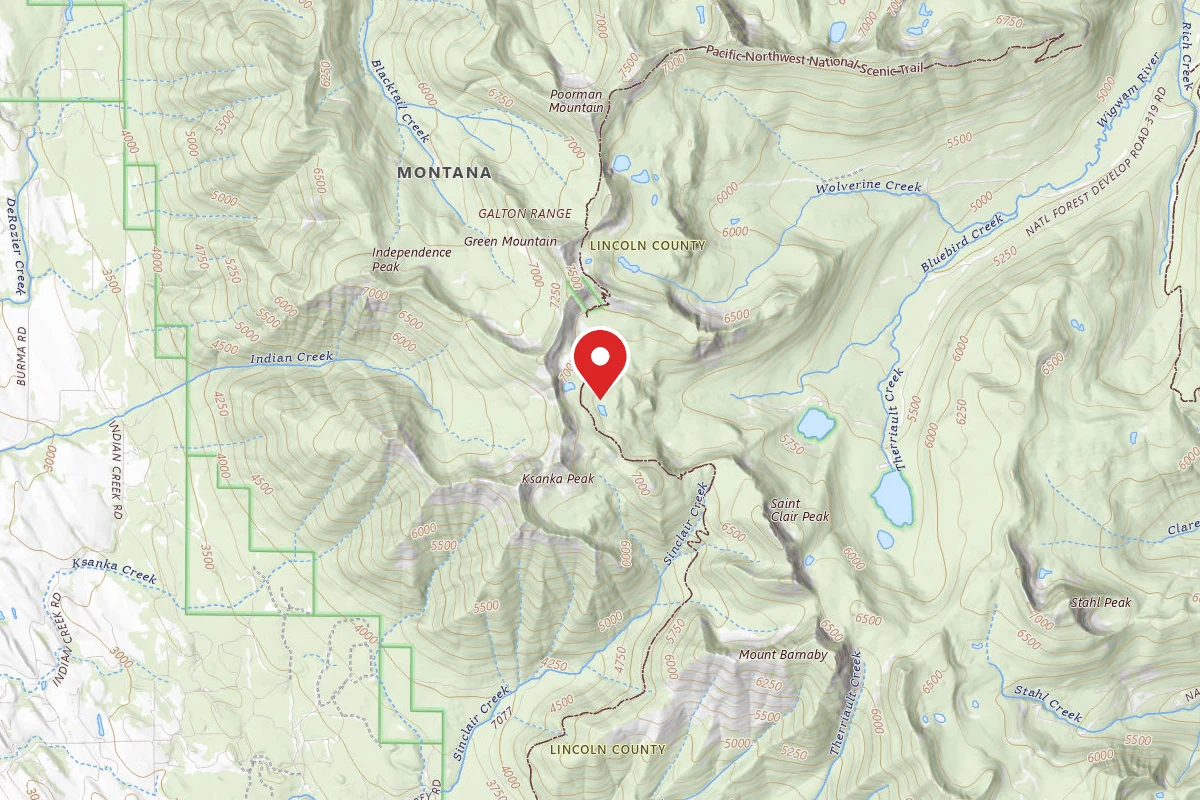 Kootenai Dispersed Campsite PARADISE LAKE DISPERSED SITE 12