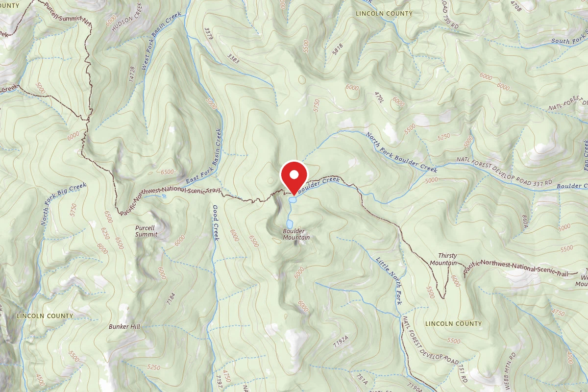 Kootenai Dispersed Campsite PNT01 TR62A CAMPSITE D