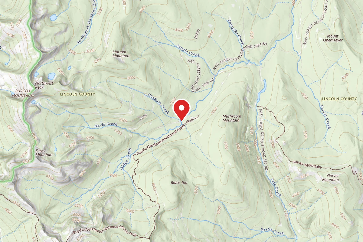 Kootenai Dispersed Campsite RD 338 SITE 7