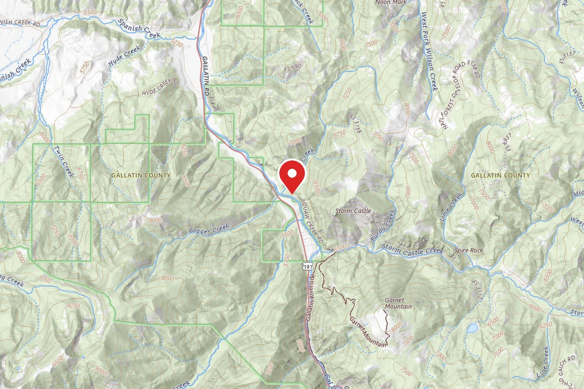 Custer Gallatin Dispersed Campsite GALLATIN RIVER STRM CSTL RD 1A