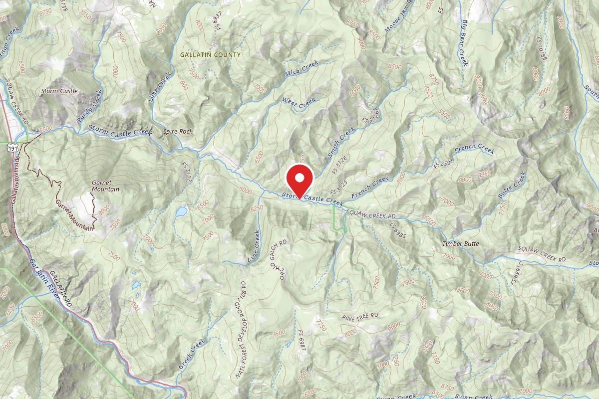 Custer Gallatin Dispersed Campsite STORM CASTLE CK ROAD 10A