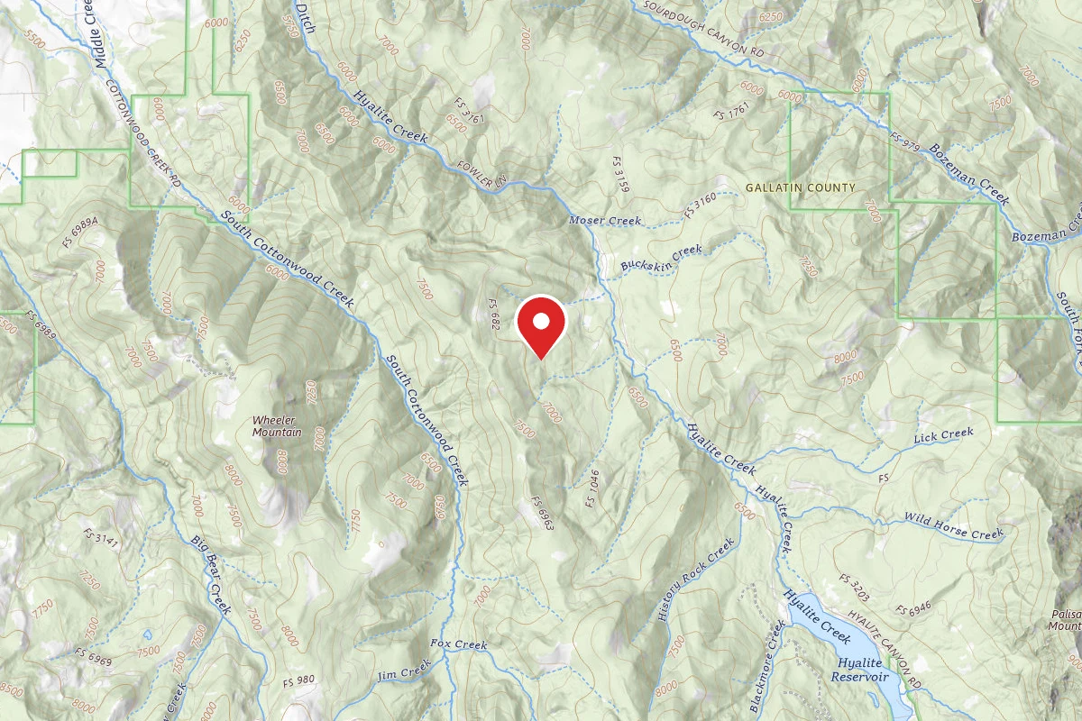 Custer Gallatin Dispersed Campsite FR 682 LANGOHR TOOLE PULLOUT 142