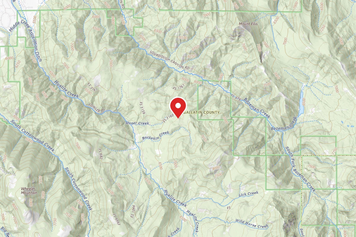 Custer Gallatin Dispersed Campsite FR 3160 MOSER CREEK ROAD 6211 076A