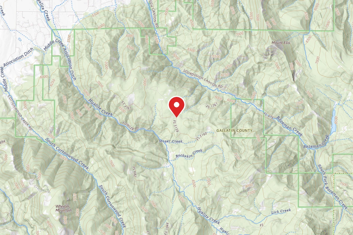 Custer Gallatin Dispersed Campsite FR 3159 JUNC OF MOSER RD 6210&6212 090