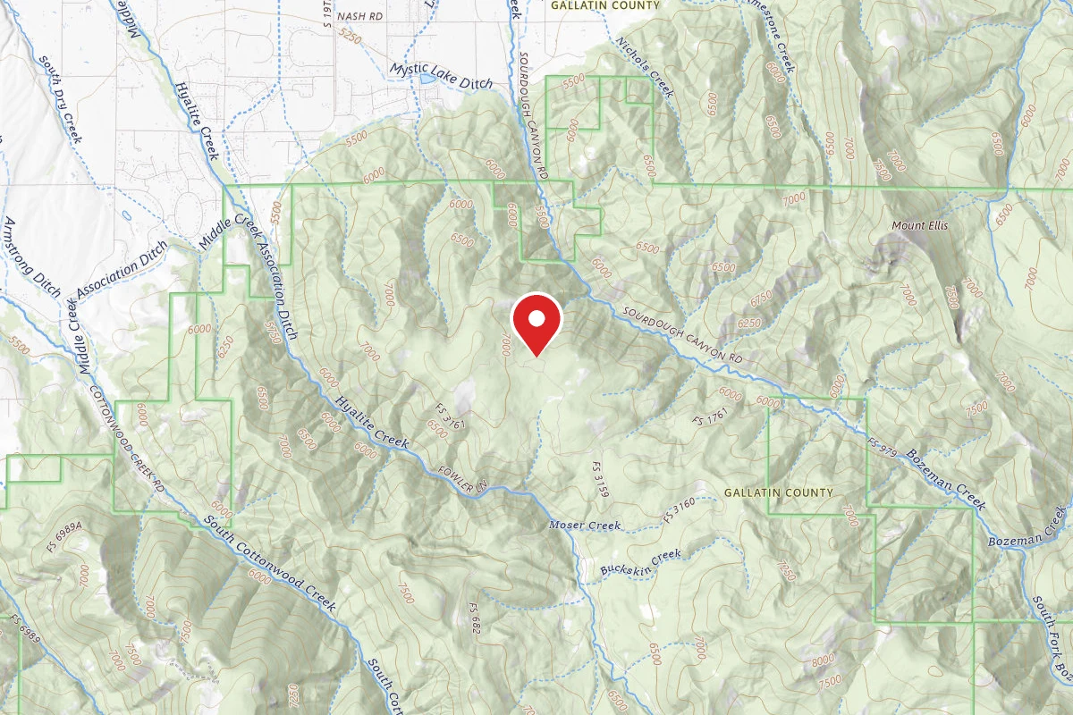 Custer Gallatin Dispersed Campsite MOSER ROAD 6212 G13A