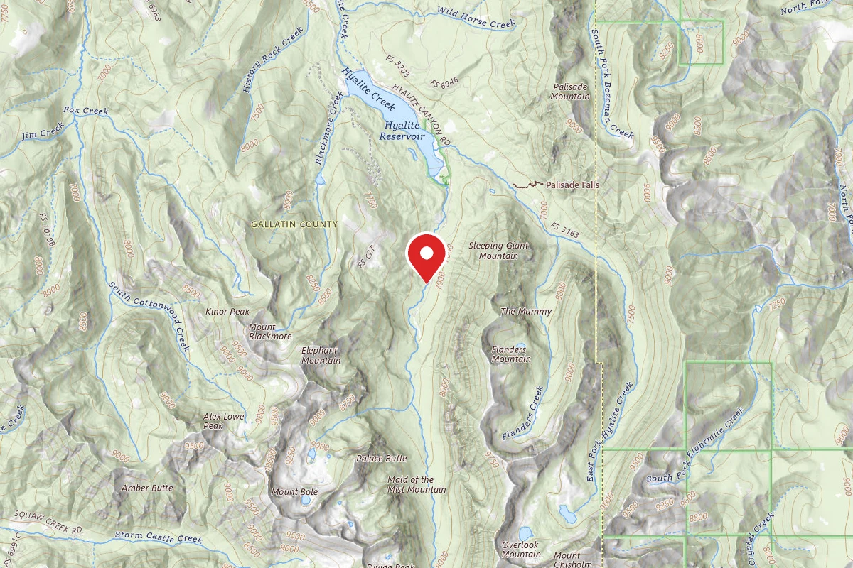 Custer Gallatin Dispersed Campsite FR 62 UPPER HYALITE CREEK ROAD 068A