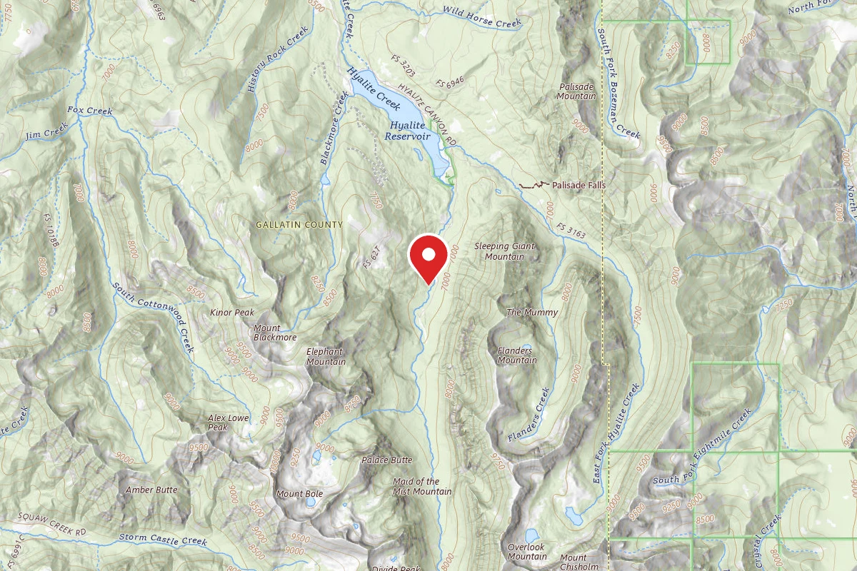 Custer Gallatin Dispersed Campsite FR 62 UPPER HYALITE CREEK ROAD 068C