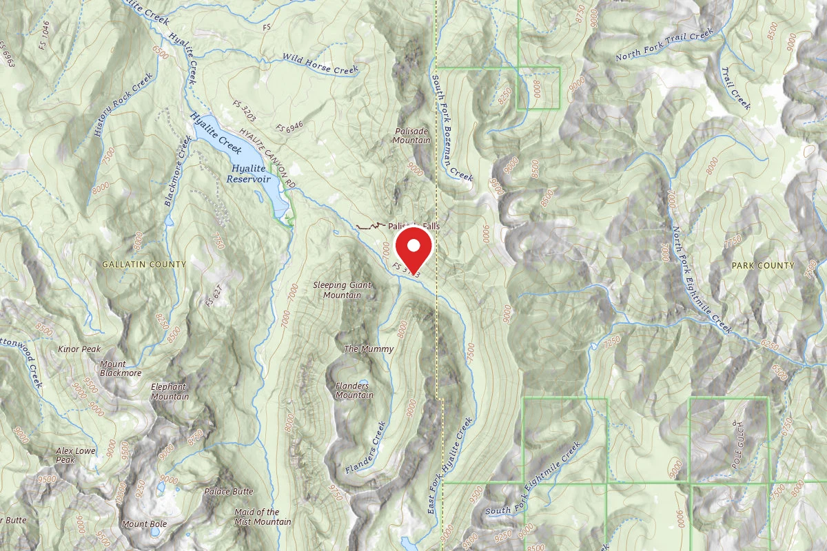Custer Gallatin Dispersed Campsite FR 3163 EAST FORK HYALITE CREEK 054
