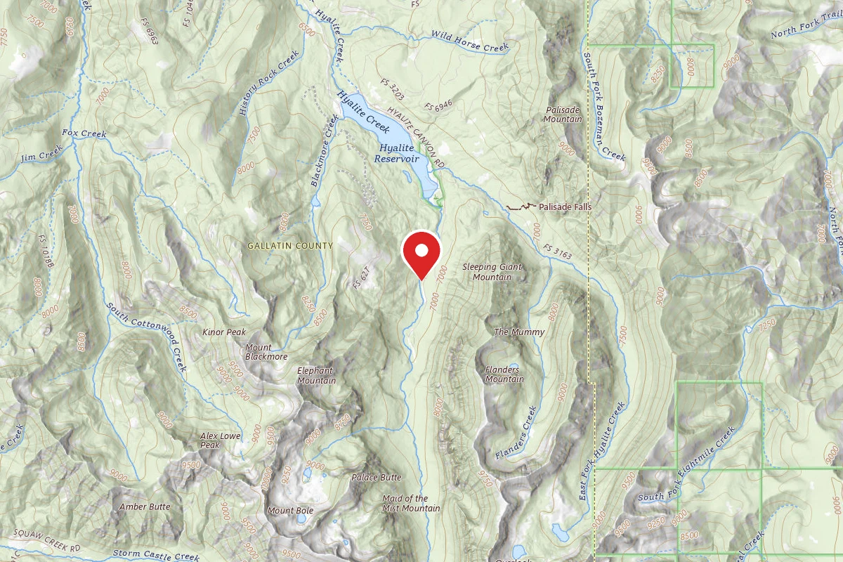 Custer Gallatin Dispersed Campsite FR 62 UPPER HYALITE CREEK ROAD 067A