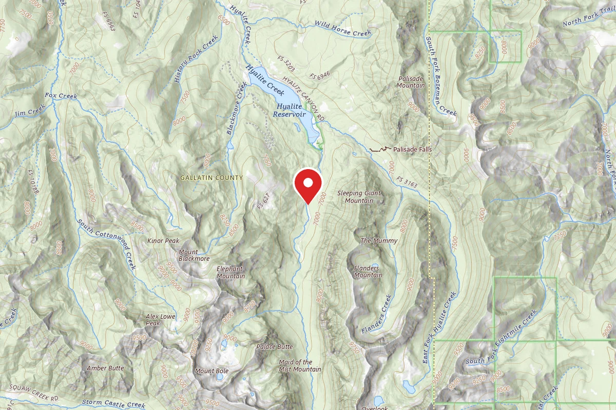Custer Gallatin Dispersed Campsite FR 62 UPPER HYALITE CREEK ROAD 067B