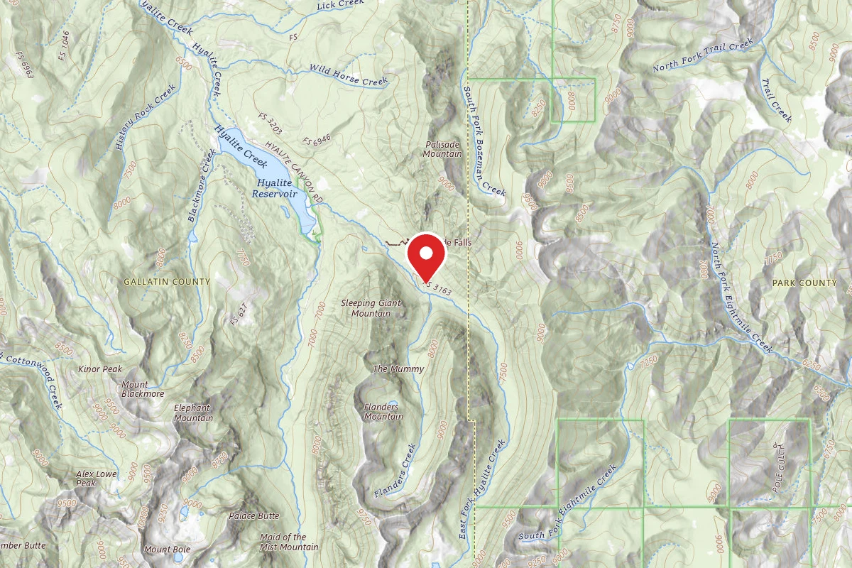 Custer Gallatin Dispersed Campsite FR 3163 EAST FORK HYALITE CREEK 051