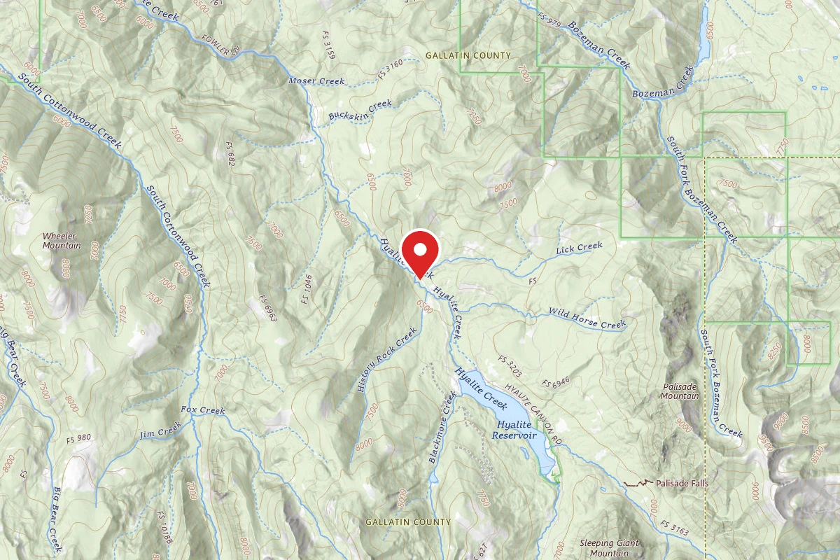 Custer Gallatin Dispersed Campsite FR 62 LOWER HYALITE CREEK ROAD 024A
