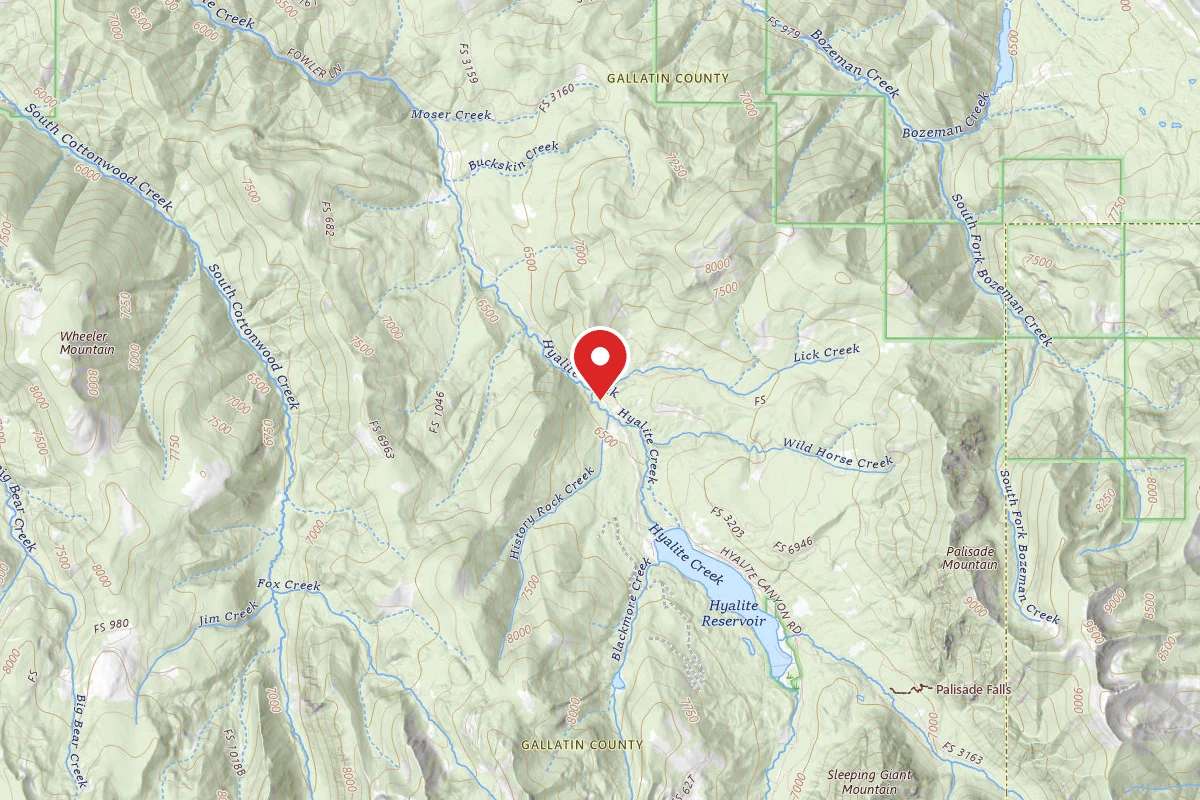 Custer Gallatin Dispersed Campsite FR 62 LOWER HYALITE CREEK ROAD 024C