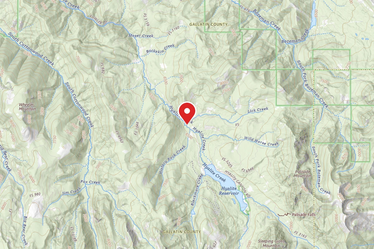 Custer Gallatin Dispersed Campsite FR 62 LOWER HYALITE CREEK ROAD 024B