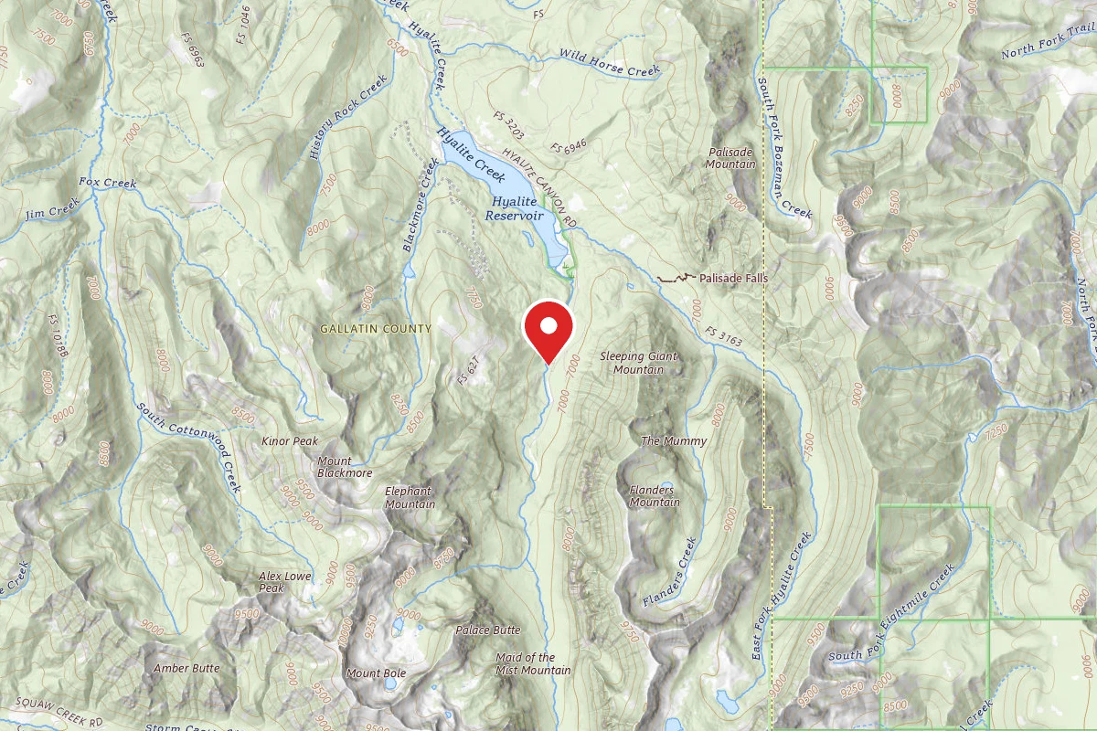 Custer Gallatin Dispersed Campsite FR 62 UPPER HYALITE CREEK ROAD 065I