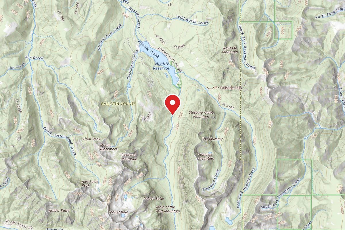 Custer Gallatin Dispersed Campsite FR 62 UPPER HYALITE CREEK ROAD 065H