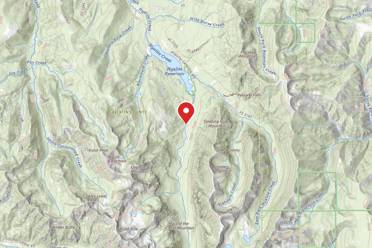 Custer Gallatin Dispersed Campsite FR 62 UPPER HYALITE CREEK ROAD 065G