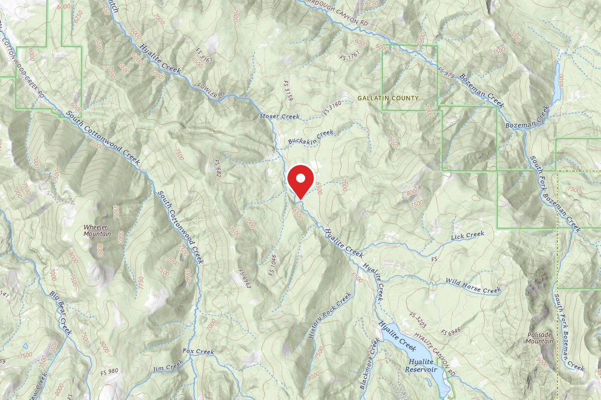 Custer Gallatin Dispersed Campsite FR 62 LOWER HYALITE CREEK ROAD 7A