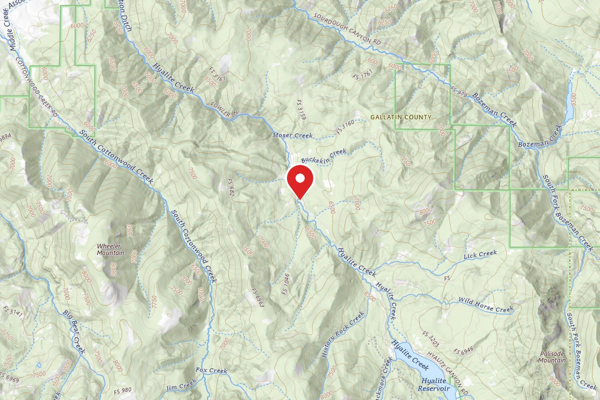 Custer Gallatin Dispersed Campsite FR 62 LOWER HYALITE CREEK ROAD 019E