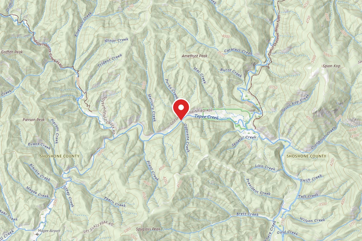 Idaho Panhandle Dispersed Campsite FIRE PREV. DISP. SITE #191