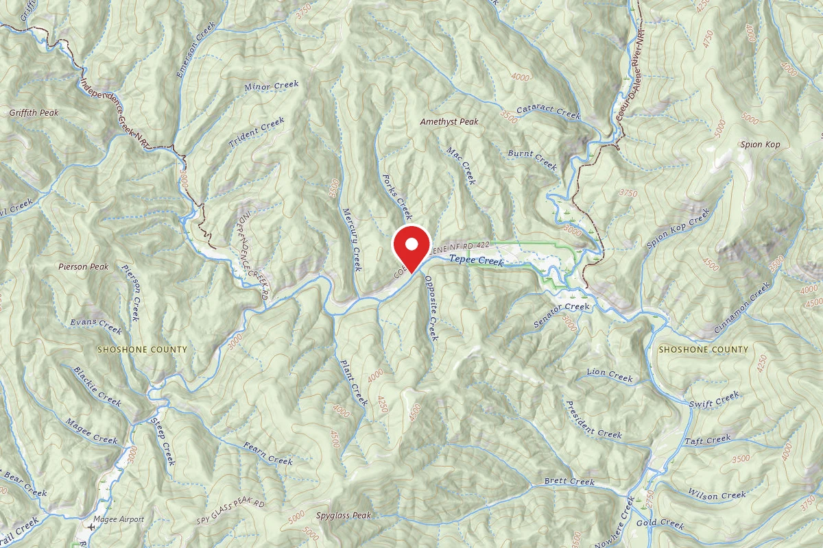 Idaho Panhandle Dispersed Campsite FIRE PREV. DISP. SITE #192B