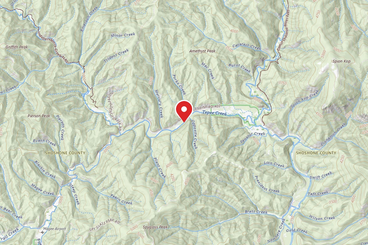 Idaho Panhandle Dispersed Campsite FIRE PREV. DISP. SITE #192C