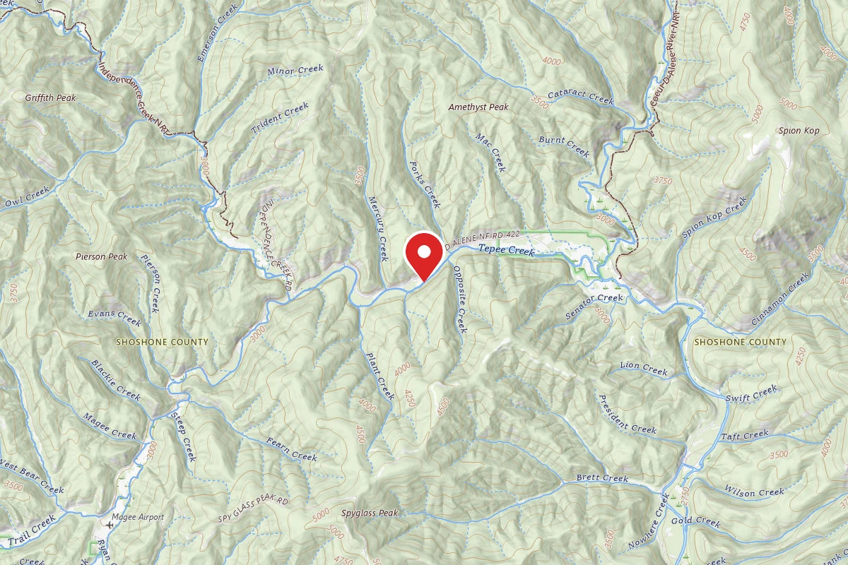 Idaho Panhandle Dispersed Campsite FIRE PREV. DISP. SITE #192D