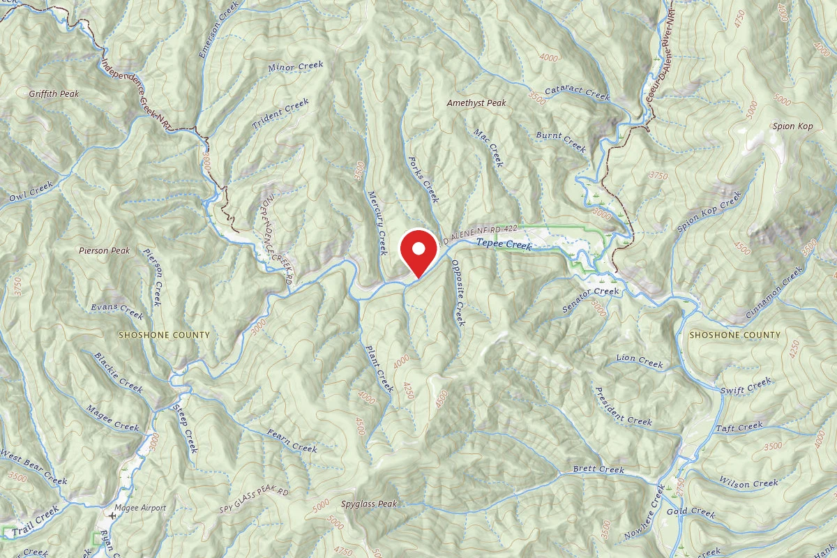 Idaho Panhandle Dispersed Campsite FIRE PREV. DISP. SITE #192G