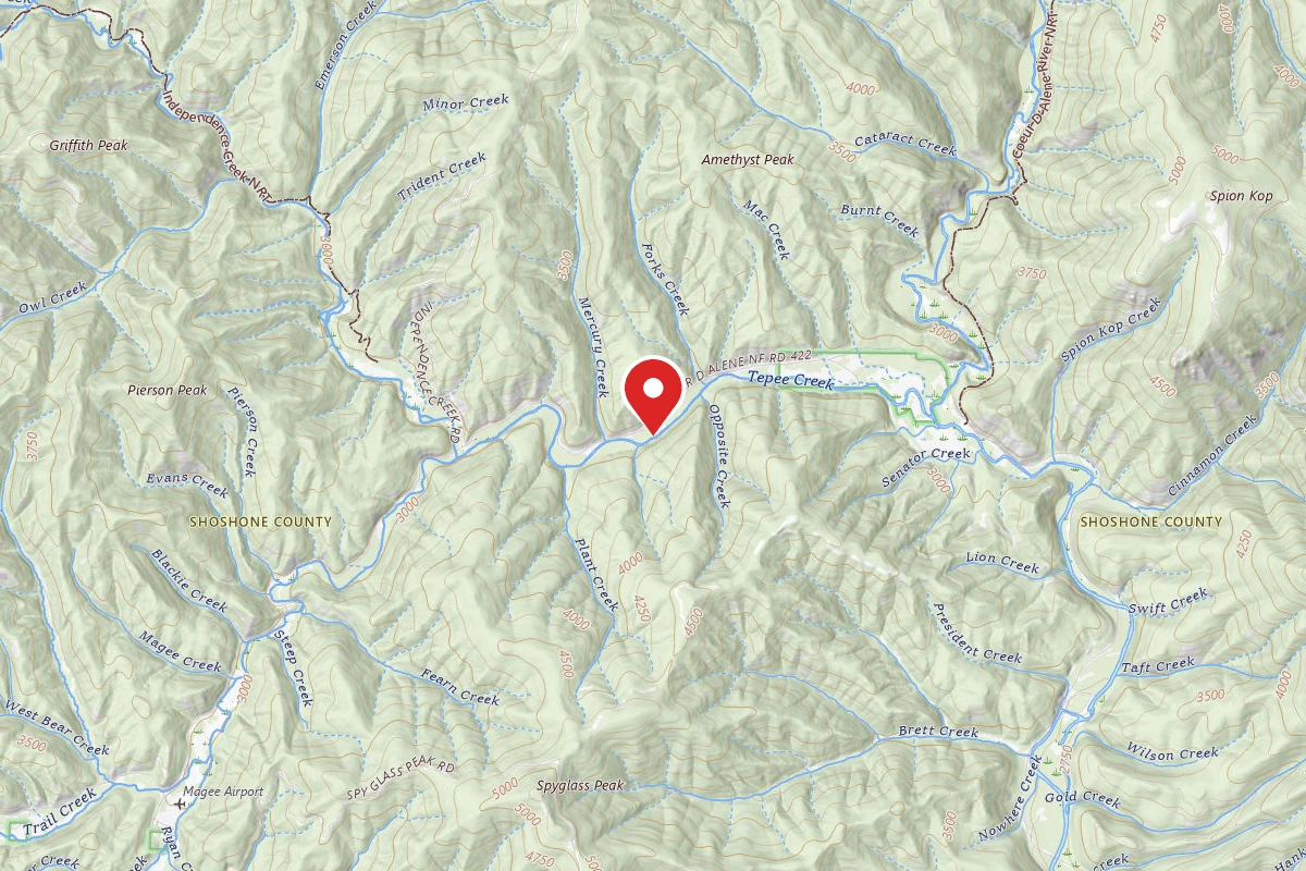 Idaho Panhandle Dispersed Campsite FIRE PREV. DISP. SITE #192H