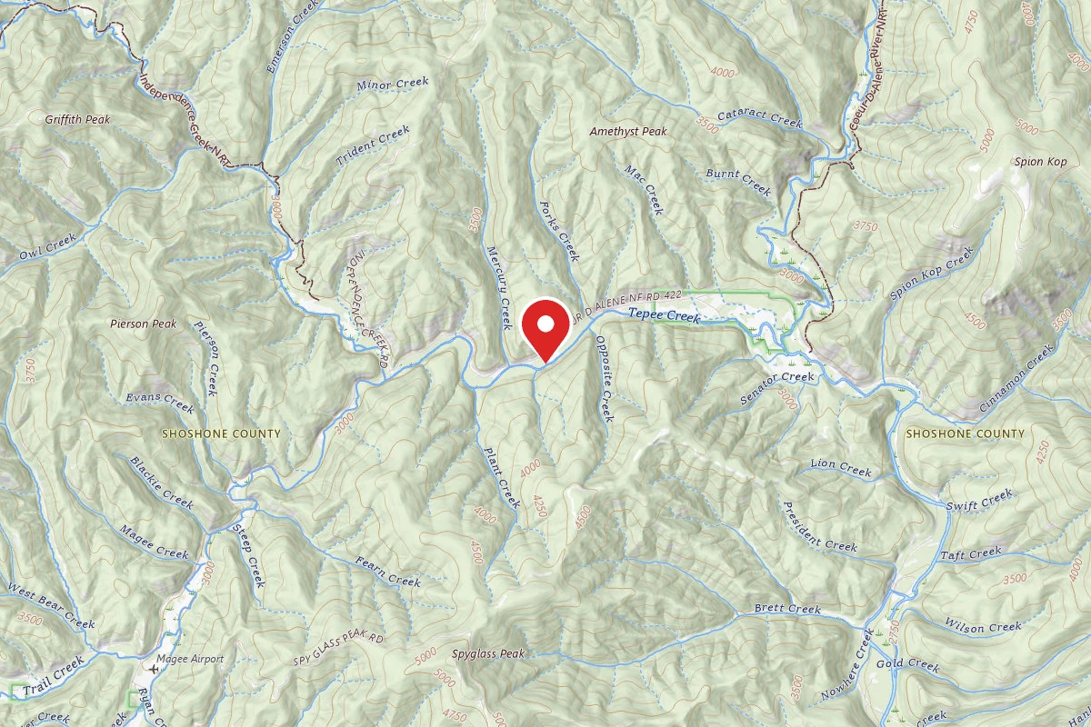 Idaho Panhandle Dispersed Campsite FIRE PREV. DISP. SITE #192I