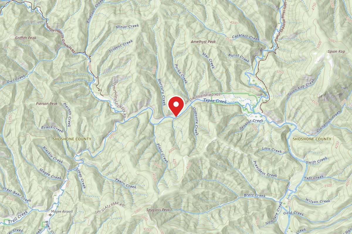 Idaho Panhandle Dispersed Campsite FIRE PREV. DISP. SITE #192J