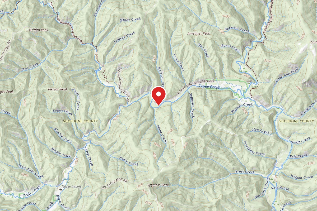 Idaho Panhandle Dispersed Campsite FIRE PREV. DISP. SITE #193C